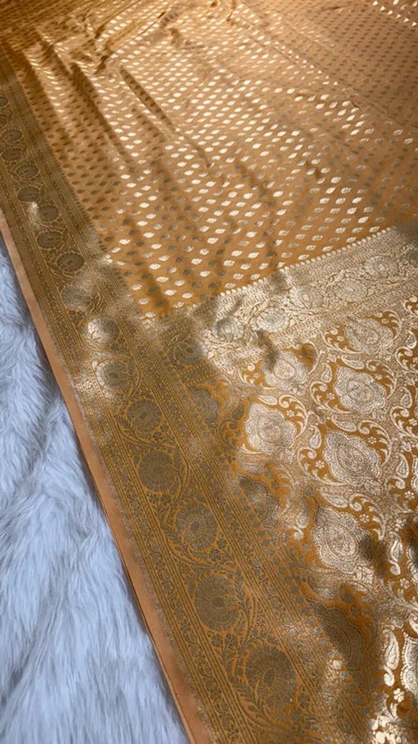 Champagne_Semisilk_Banarasi_Saree