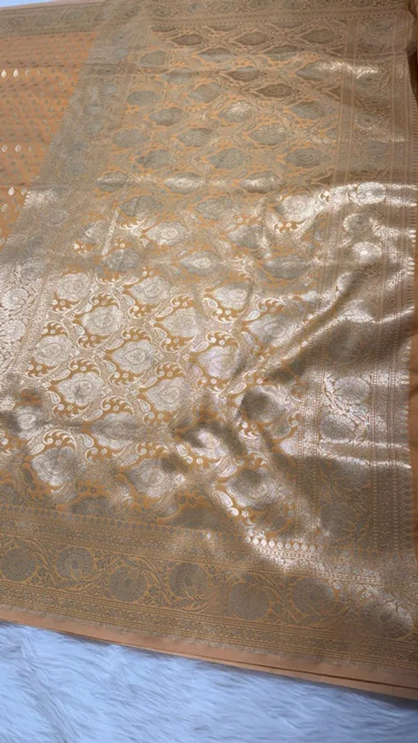 Champagne_Semisilk_Banarasi_Saree