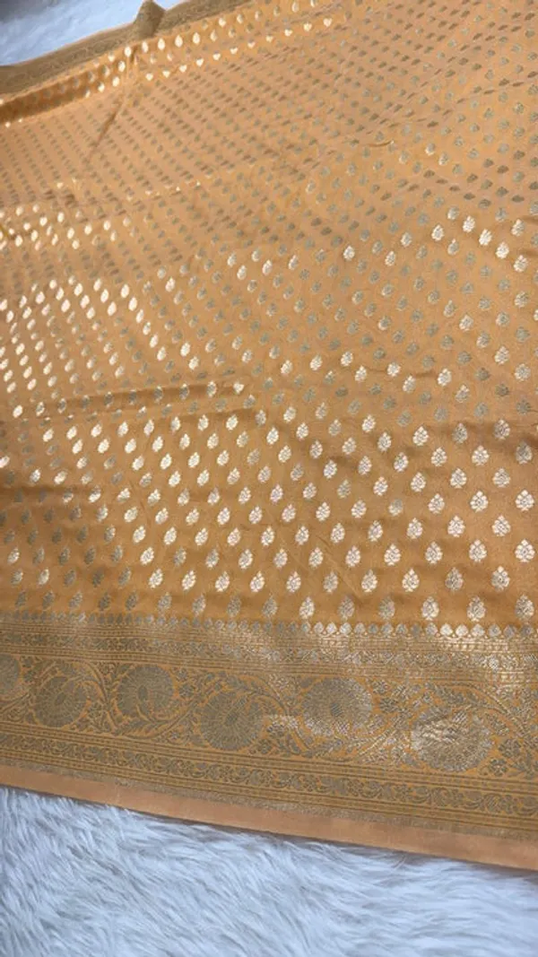 Champagne_Semisilk_Banarasi_Saree