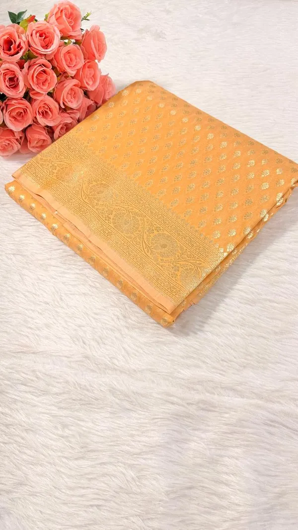 Champagne_Semisilk_Banarasi_Saree