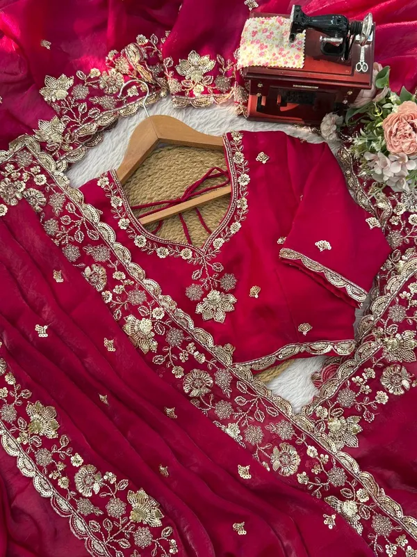 Red_Sequins_Fancy_Saree