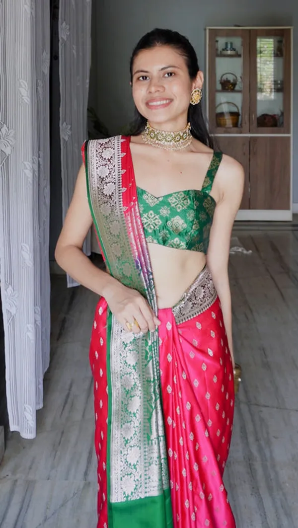 Rani_Pink_Mashru_Banarasi_Saree