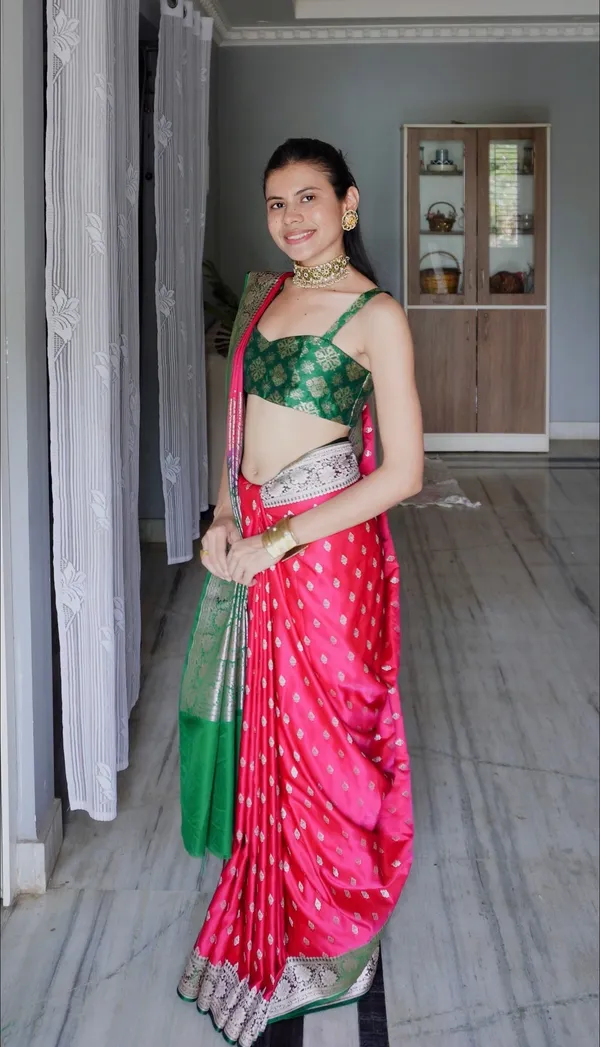 Rani_Pink_Mashru_Banarasi_Saree