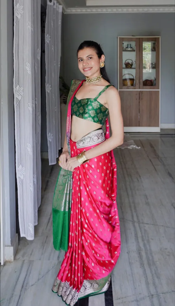 Rani_Pink_Mashru_Banarasi_Saree