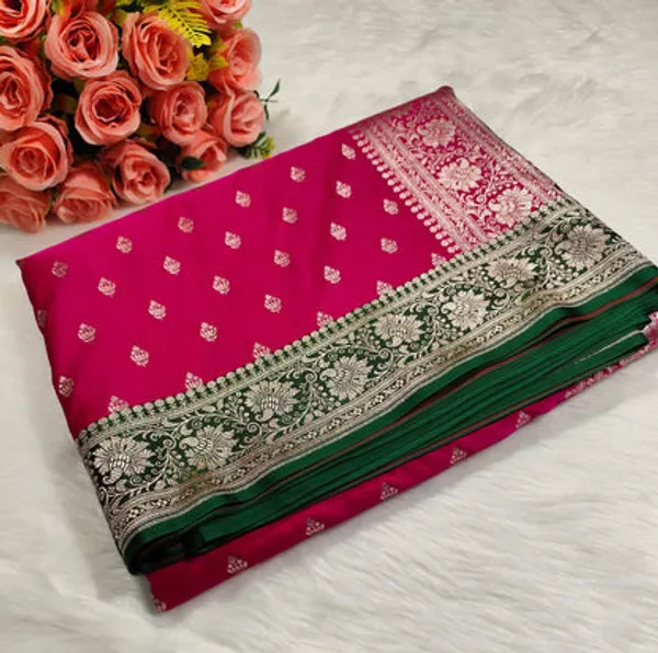 Rani_Pink_Mashru_Banarasi_Saree