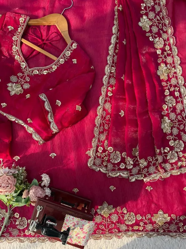 Red_Sequins_Fancy_Saree