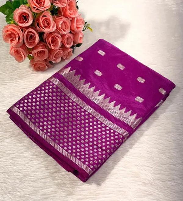 Purple_Buti_Semisilk_Banarasi_Saree