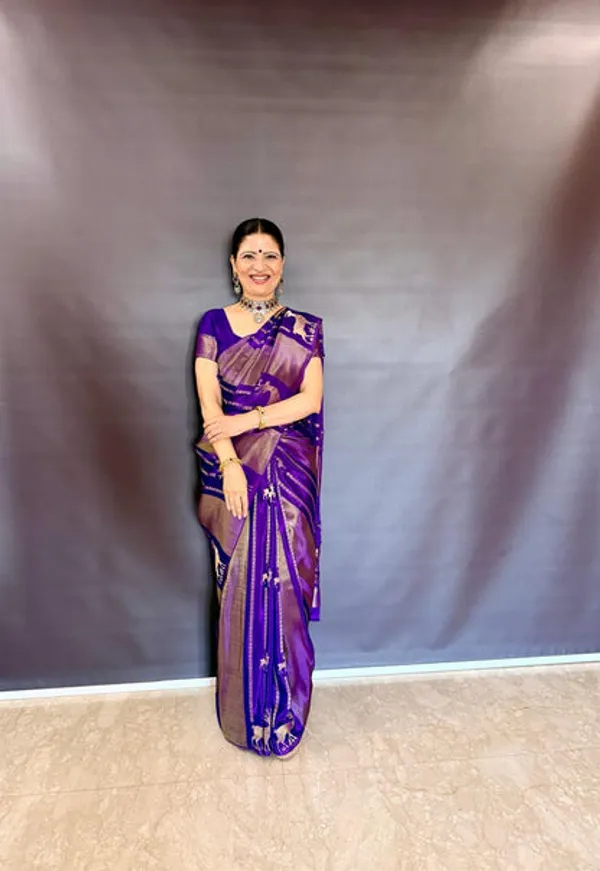 Purple_Crepe_Tissue_Banarasi_Saree