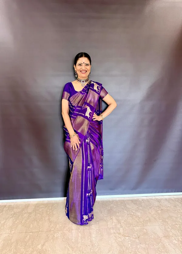 Purple_Crepe_Tissue_Banarasi_Saree