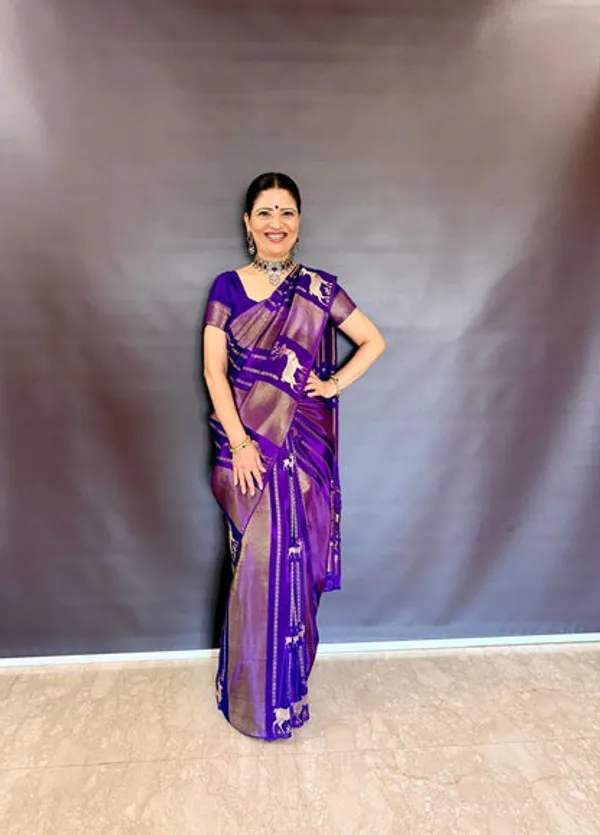 Purple_Crepe_Tissue_Banarasi_Saree
