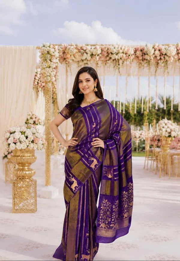 Purple_Crepe_Tissue_Banarasi_Saree
