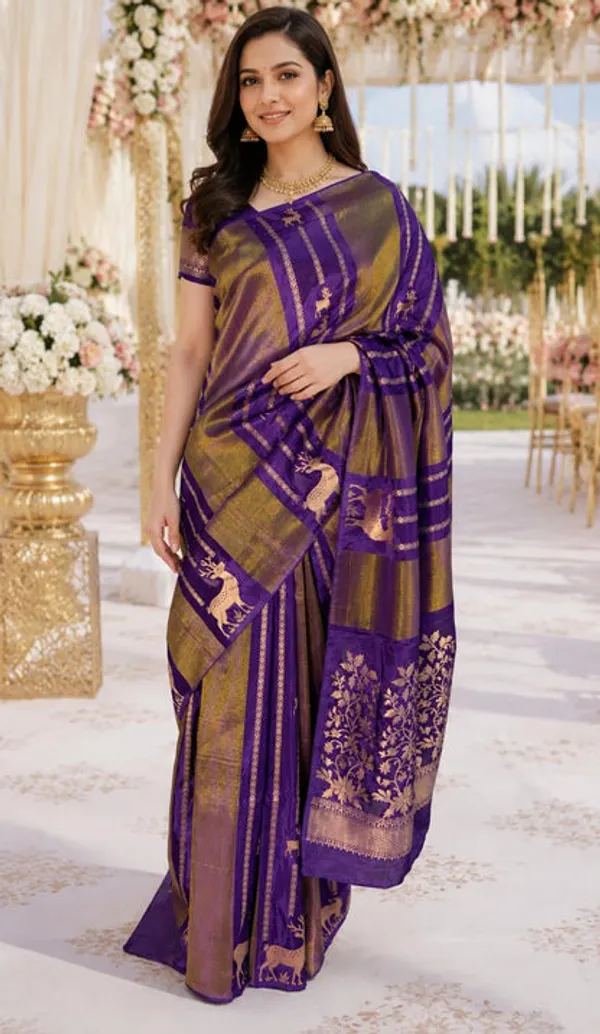 Purple_Crepe_Tissue_Banarasi_Saree