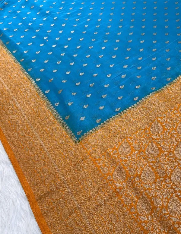 Blue_Georgette_Banarasi_Saree