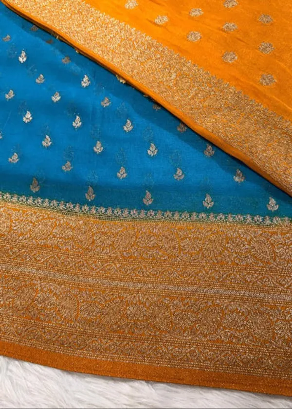 Blue_Georgette_Banarasi_Saree