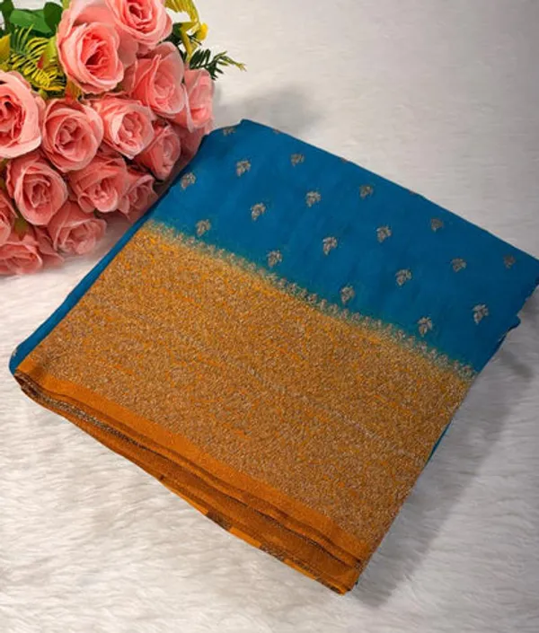 Blue_Georgette_Banarasi_Saree