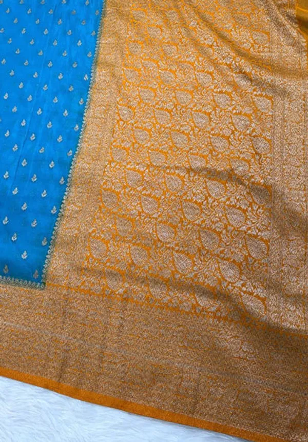 Blue_Georgette_Banarasi_Saree