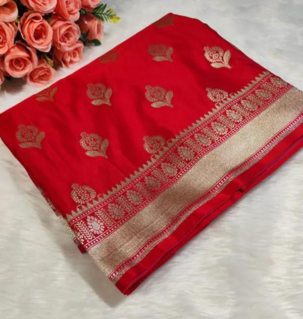 Red_Mashru_Banarasi_Saree