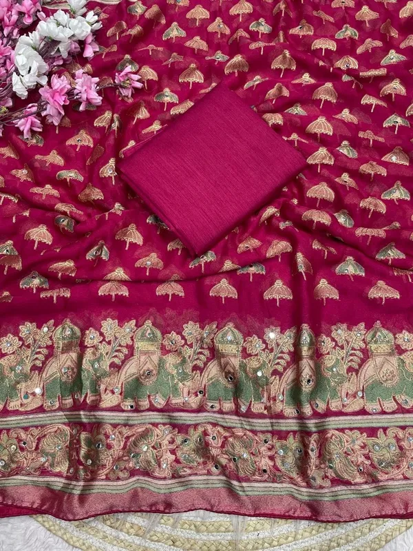 Pink_Embellished_Chiffon_Saree