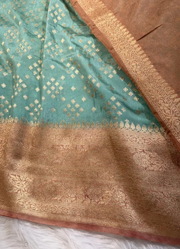 Sea_Green_Semisilk_Banarasi_Saree