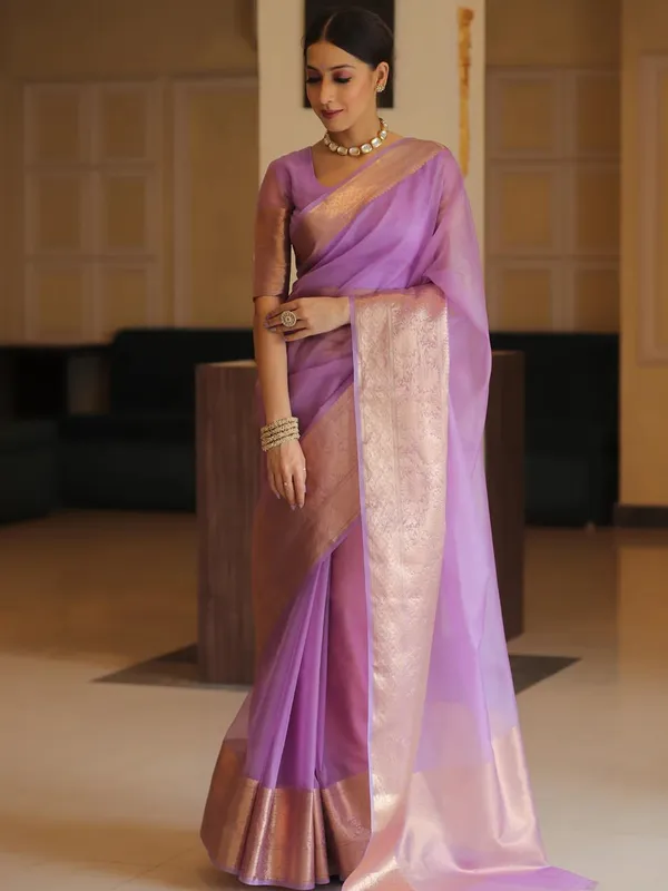 Purple_Organza_Banarasi_Saree