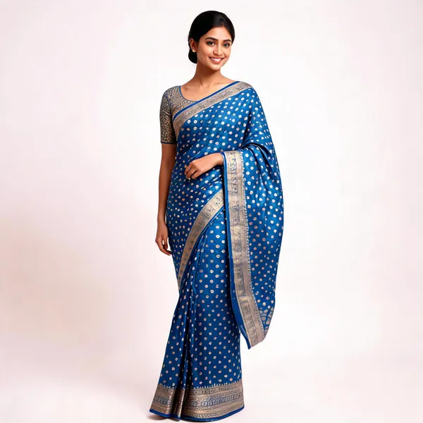 Navy_Blue_Georgette_Banarasi_Saree