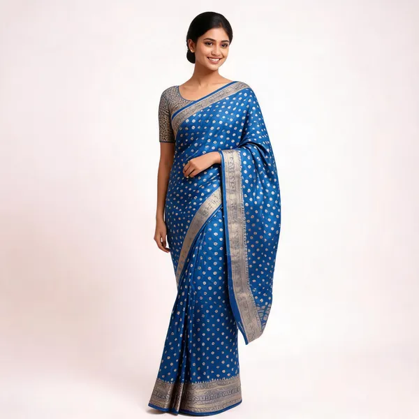Navy_Blue_Georgette_Banarasi_Saree