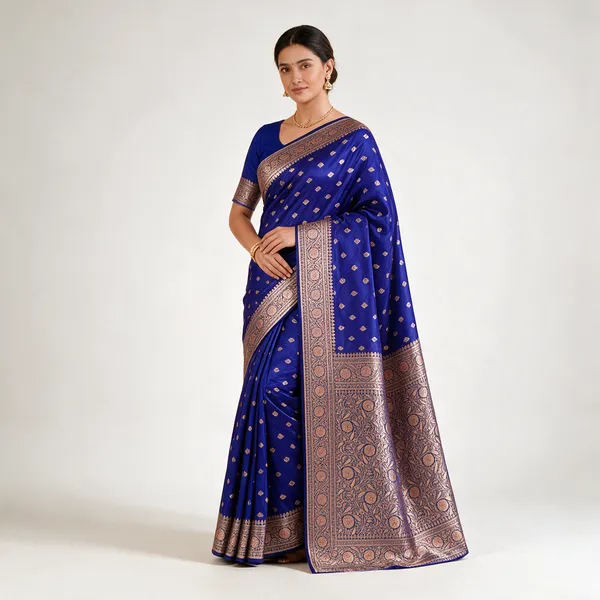 Blue_Katan_Banarasi_Saree