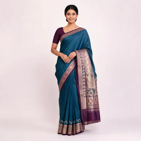 Blue_Katan_Banarasi_Saree