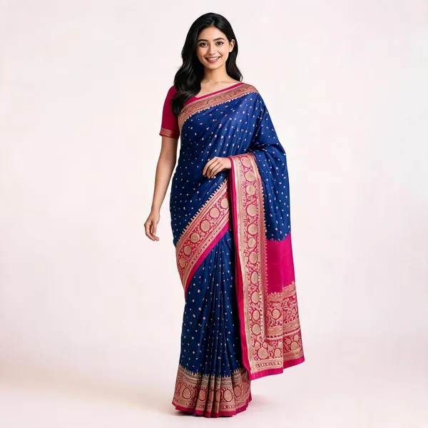 Royal_Blue_Katan_Banarasi_Saree