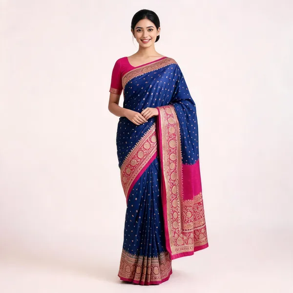 Royal_Blue_Katan_Banarasi_Saree