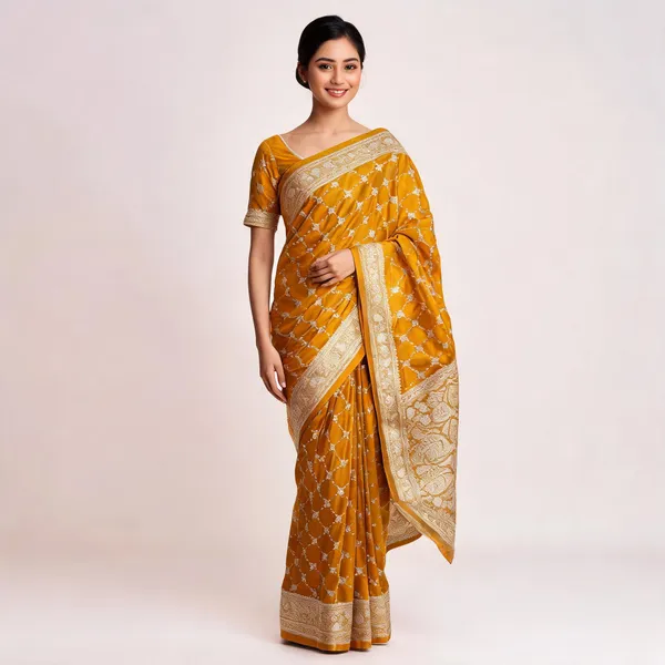 Mustard_Yellow_Mashru_Banarasi_Saree