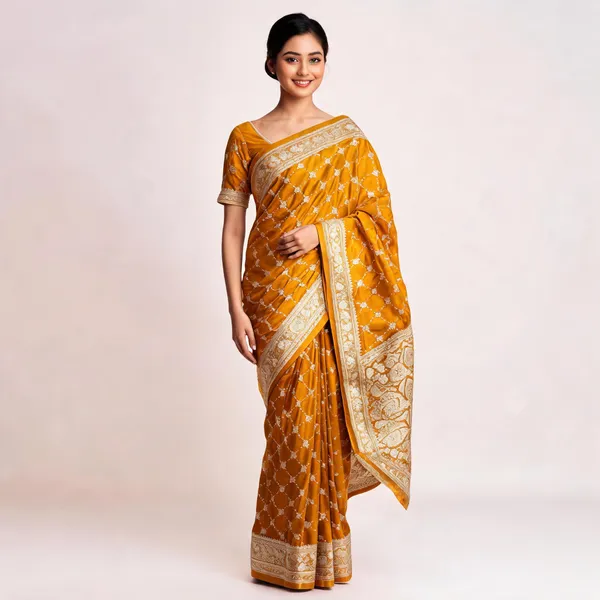 Mustard_Yellow_Mashru_Banarasi_Saree