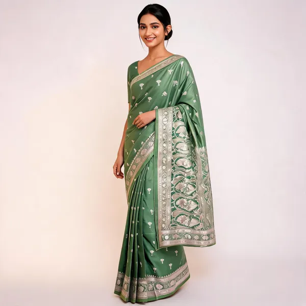 Pistachio_Green_Mashru_Banarasi_Saree