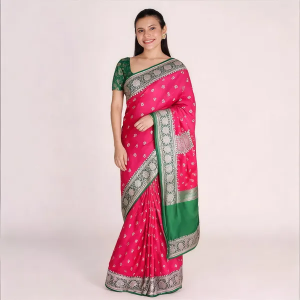 Rani_Pink_Mashru_Banarasi_Saree