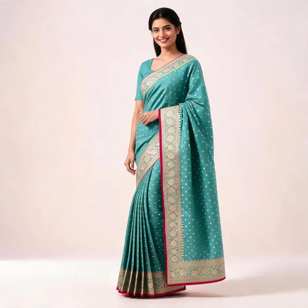 Aqua_Green_Mashru_Banarasi_Saree