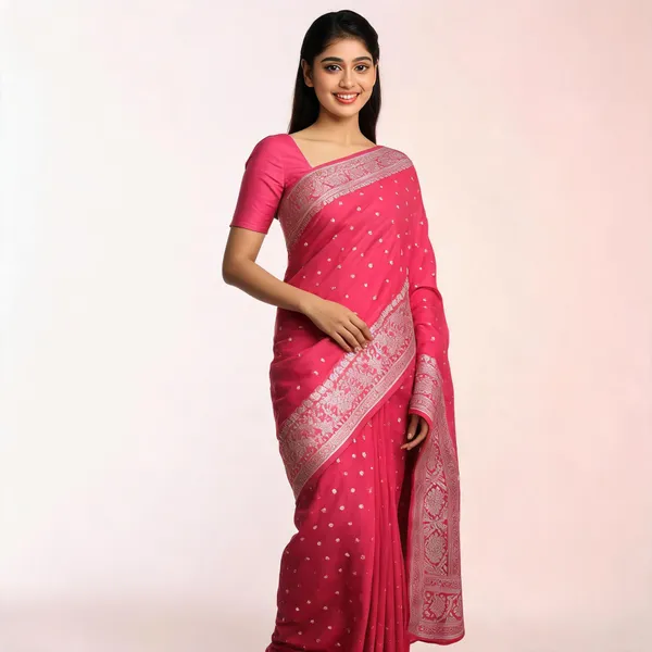 Rose_Pink_Mashru_Banarasi_Saree