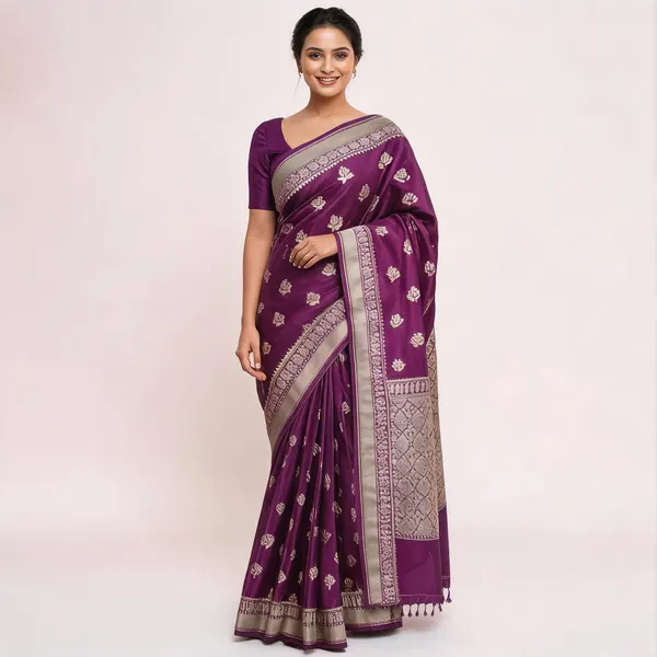 Purple_Mashru_Banarasi_Saree