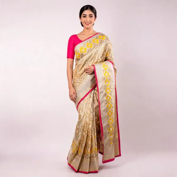 Yellow_Rangkat_Mashru_Banarasi_Saree