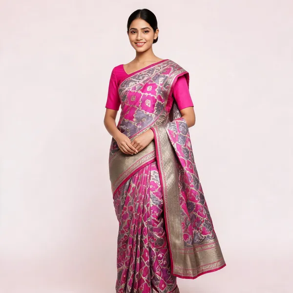 Pink_Rangkat_Mashru_Banarasi_Saree