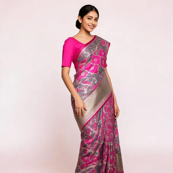 Pink_Rangkat_Mashru_Banarasi_Saree