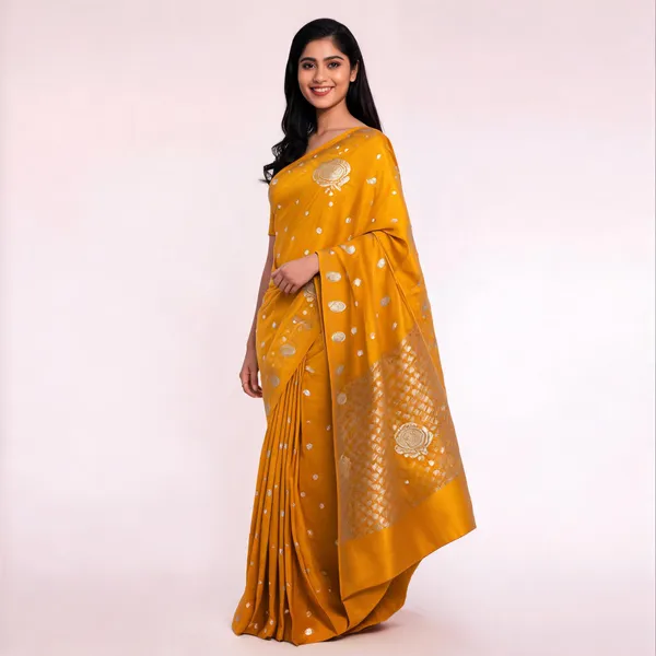 Mustard_Yellow_Raw_Mango_Banarasi_Saree