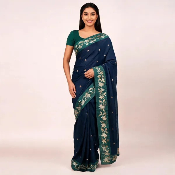 Bottle_Green_Raw_Mango_Banarasi_Saree