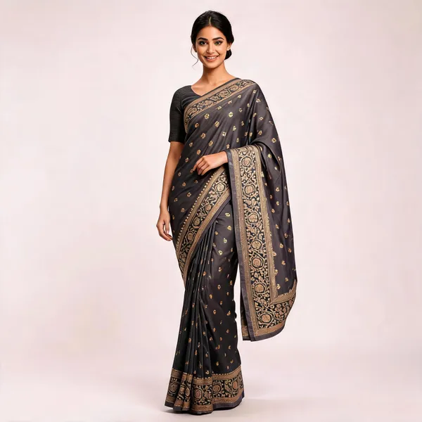 Black_Satin_Banarasi_Saree
