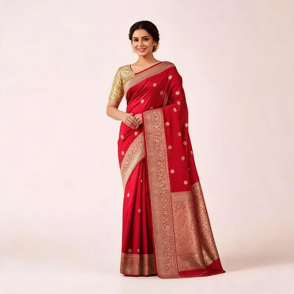 Red_Satin_Banarasi_Saree