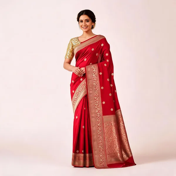 Red_Satin_Banarasi_Saree