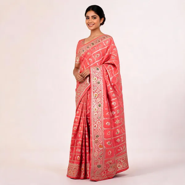 Pink_Satin_Banarasi_Saree