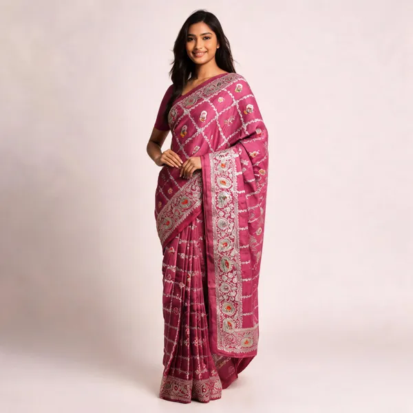 Onion_Pink_Satin_Banarasi_Saree