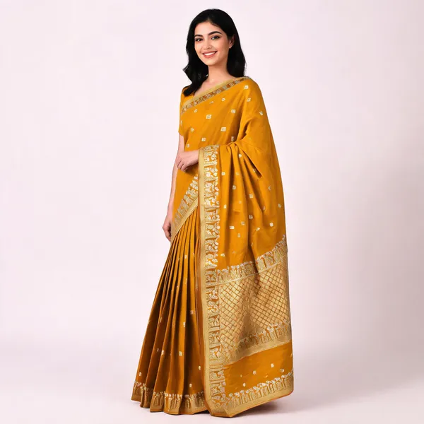 Gold_Satin_Banarasi_Saree