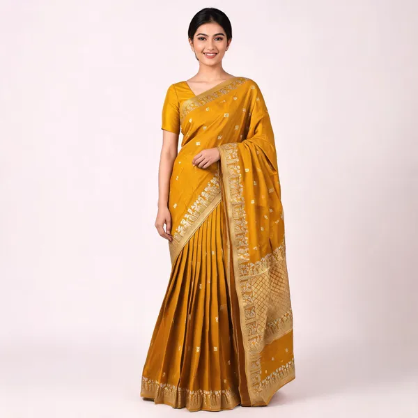 Gold_Satin_Banarasi_Saree