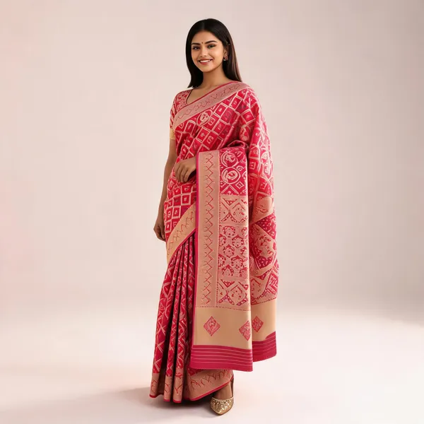 Pink_Satin_Banarasi_Saree